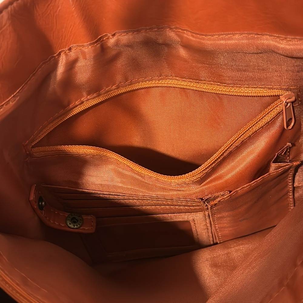 Leather Fringe Shoulder Bag in Brown - Picture 6 of 6